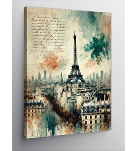 Kanvas Tablo Eyfel Kulesi Ve Paris Sokakları