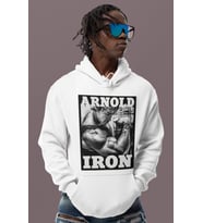 Arnold Iron Old School Bodybuilding Fitness Baskılı Unisex Oversize Sporcu Hoodie