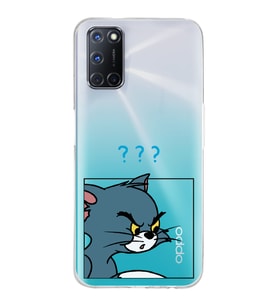 Oppo A52/A72/A92 Uyumlu Tom ve Jerry Tasarımlı Şeffaf Telefon Kılıfı