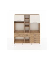 Hyperion Dolap 11 Raflı 6 Çekmeceli 4 Kapaklı 220x44x243 Çam-Aytaşı/Çam