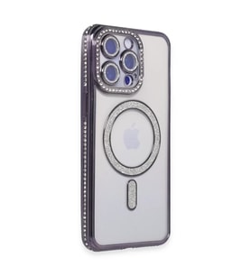 İphone 15 Joke Simli Magneticsafe - Derin Mor
