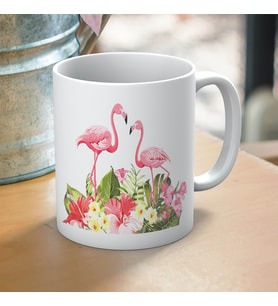 flamingo baskılı kupa bardak