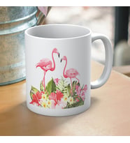 flamingo baskılı kupa bardak