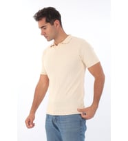Monox Erkek Polo Yaka Spor Yazlık Triko Tişort (Bej)