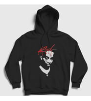 Presmono Unisex Siyah Red Rapper Playboi Carti Kapüşonlu Sweatshirt 482131tt