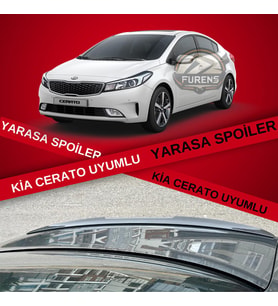 Kia Cerato Bagaj Üstü Slim Yarasa Spoiler Piano Black Parlak Siyah