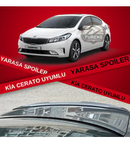 Kia Cerato Bagaj Üstü Slim Yarasa Spoiler Piano Black Parlak Siyah