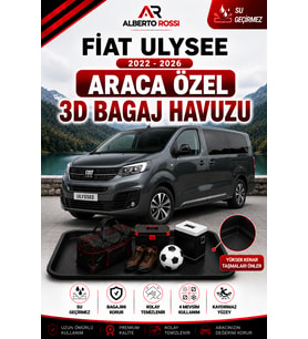 Fiat Ulysee 2022 - 2026 Araca Özel 3D Bagaj Havuzu