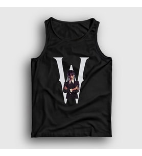 Presmono Unisex Siyah W Wednesday Addams Family Addams Ailesi Atlet 366528tt