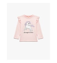 Koton Pembe Kız Bebek Sweatshirt 6WMG10119AK