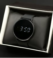 Spectrum Dijital Unisex Siyah Silikon Kordon Kol Saati
