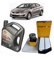 2011-2013 HYUNDAİ ELANTRA PERYODİK BAKIM SETİ 5W 30 SHELL YAĞ + HAVA + POLEN + YAĞ FİLTRESİ
