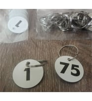 Vestiyer Numarası,Tek Taraflı, TEK TAKIM  (Beyaz)