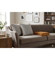 Faralya Life %70 Pamuk %30 Polyester Çizgili Kırlent Kılıfı 2 li 45x45 cm – Dekoratif Koltuk Yastık Kılıfı Modern Salon Dekoru (Çizgili Siyah)