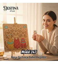 Destina Ahşap Mandala Boyama Seti- Ekonomik Seri- Eko Model 247