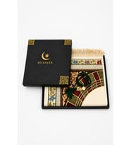 Astarlı Lale Desenli Seccade & Kristal Tesbih Seti