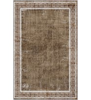 Eliana Home Baskılı, Yıkanabilir Kaymaz Taban Salon Halısı LNA1343-HT239 100x150 cm (Kahverengi)