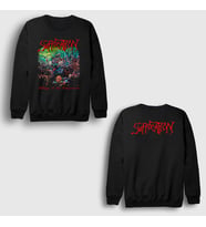 Presmono Unisex Siyah Effigy Of The Forgotten Suffocation Sırt Baskılı Sweatshirt 521337tt