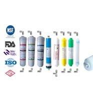 Aquafly 12" Inline 8li Takım Alkali Mineral İnfrare Su Arıtma Filtresi Kapalı Kasa Cihaz Uyumlu