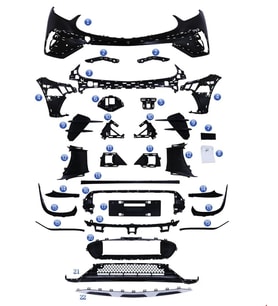 MERCEDES - ÖN TAMPON SET AMG GLC W254 2023-
