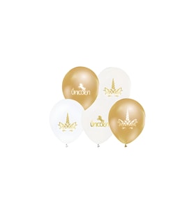 Unıcorn Dore Baskılı 12" Balon