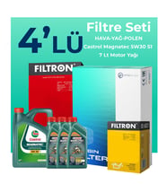 Filtron Fiat Ducato 2.3 Dizel Filtre Bakım Seti Castrol Motor Yağlı (2006-2014) 4 Lü