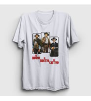 Presmono Unisex Beyaz Cover Film The Good The Bad And The Ugly T-Shirt 252377tt
