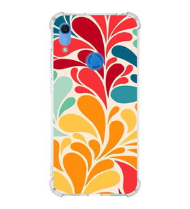 PrintiFy Huawei Y6S Uyumlu Retro Color 5 Baskılı Şeffaf Köşe Korumalı Antişok Kılıf