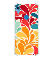 PrintiFy Huawei Y6S Uyumlu Retro Color 5 Baskılı Şeffaf Köşe Korumalı Antişok Kılıf
