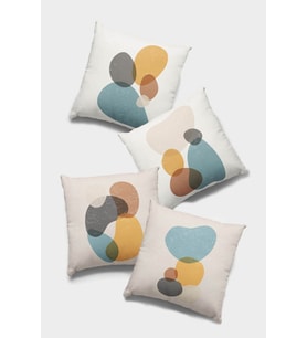 Mavi Modern Çift Taraflı 4'lü Set Kırlent Kılıfı 4KR004