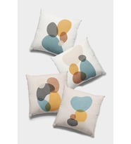 Mavi Modern Çift Taraflı 4'lü Set Kırlent Kılıfı 4KR004