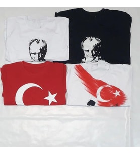 MODAVALS 23 NİSAN 19 MAYIS 29 EKİM 10 KASIM OKUL GÖSTERİ UNISEX ÇOCUK ATATÜRK & İMZA BASKILI UZUN KOL BADİ - SİYAH