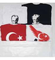 MODAVALS 23 NİSAN 19 MAYIS 29 EKİM 10 KASIM OKUL GÖSTERİ UNISEX ÇOCUK ATATÜRK & İMZA BASKILI UZUN KOL BADİ - SİYAH