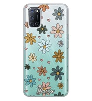 Oppo Floral Tasarımlı Şeffaf Telefon Kılıfı