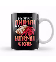 My Spirit Animal Is a Hermit Crab Crustacean Pun Kupa Bardak Porselen