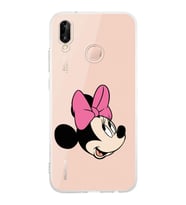 Huawei P20 Lite  Kamera korumalı Kapak Minnie Mouse Tasarımlı  Şeffaf Kılıf