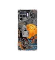 PrintiFy Oppo A94 ile Uyumlu Simya Serisi Mozaik Tanrıça Tasarımlı Uv Baskılı Köşe Korumalı Antişok Kılıf