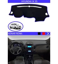 Hyundai Ix35 Için Uygun Torpido Koruma Halısı Siyah Kenar Renk Mavi