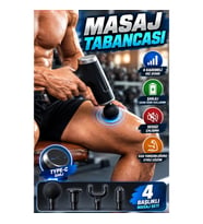 4 Başlıklı Şarjlı Titreşimli Masaj Tabancası – Sporcu Masaj Aleti