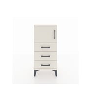 Arges Komodin Tek Raflı 3 Çekmeceli Tek Kapaklı 44x30x96 Aytaşı-Aytaşı