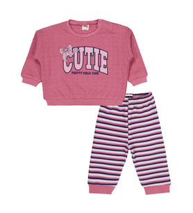 Civil Baby Cutıe Nakışlı 6-18 Ay Takım - Pembe