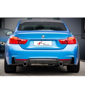 Bmw F32-F33-F36 Uyumlu M Performance Sağ Sol Tek Çıkış Difüzör (Parlak Siyah)