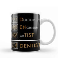 Doctor Engineer Artist Dentist 016 Kupa Bardak Porselen