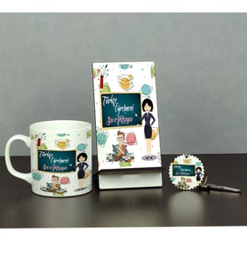 Türkçe Öğretmeni Üçlü Set (Kupa + Telefon Standı + Anahtarlık) 006