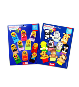 2 Set - 20 Parça Tox Emojiler ve Vahşi Hayvanlar Parmak Kukla T106 T781