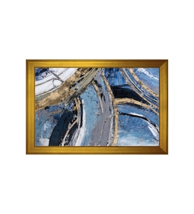 Soyut Motifli Kanvas Tablo 50 x 70 cm Gold Çerçeve
