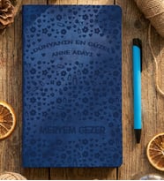 Kişiye Özel Hamile Anne Adayına Defter Anneler Günü Hediyesi (Mavi)
