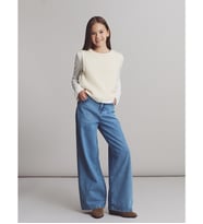LCW Kids Mavi Wideleg Kız Çocuk Jean Pantolon