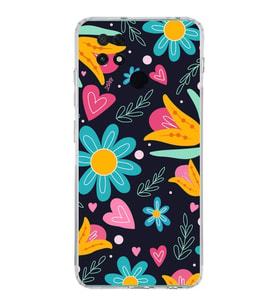 PrintiFy Xiaomi Poco C40 ile Uyumlu 1mm Slim Fit Retro Renkler 1 Baskılı Şeffaf  Kılıf