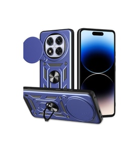 Xiaomi Redmi Note 14 Pro Plus Kılıf Pars Lens Yüzüklü Silikon - Lacivert